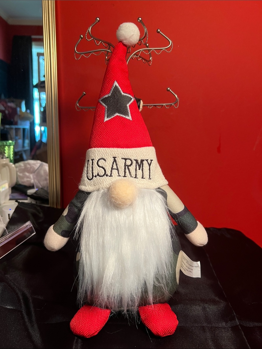 U.S. Army Red & Camo Holiday Gnome Plush - Picture 5 of 6